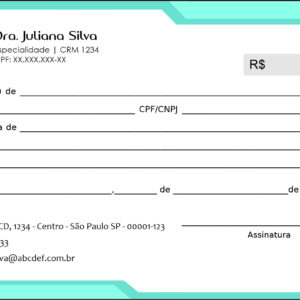 Recibo em 2 vias Veterinário Traun