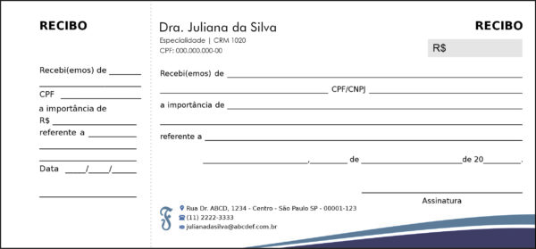 Recibo com Canhoto Fonoaudiologia Tihany Recibo com Canhoto Fonoaudiologia Tihany