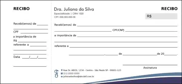 Recibo com Canhoto Fonoaudiologia Tihany Recibo com Canhoto Fonoaudiologia Tihany