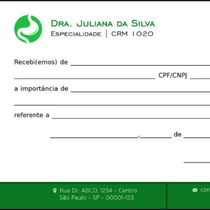 Recibo com Canhoto Gastroenterologia Omsk