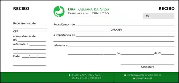 Recibo com Canhoto Gastroenterologia Omsk Recibo com Canhoto Gastroenterologia Omsk