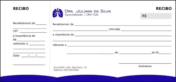 Recibo com Canhoto Pneumologia Odense Recibo com Canhoto Pneumologia Odense