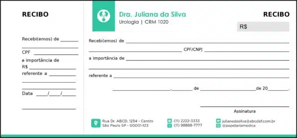 Recibo com Canhoto Urologia Lisboa Recibo com Canhoto Urologia Lisboa