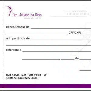 Recibo com Canhoto Ortopedia Neápolis