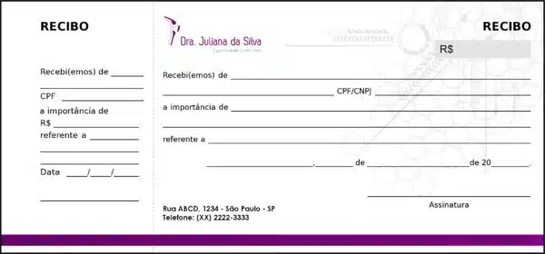 Recibo com Canhoto Ortopedia Neápolis Recibo com Canhoto Ortopedia Neápolis