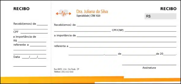 Recibo com Canhoto Performance Budapeste Recibo com Canhoto Performance Budapeste