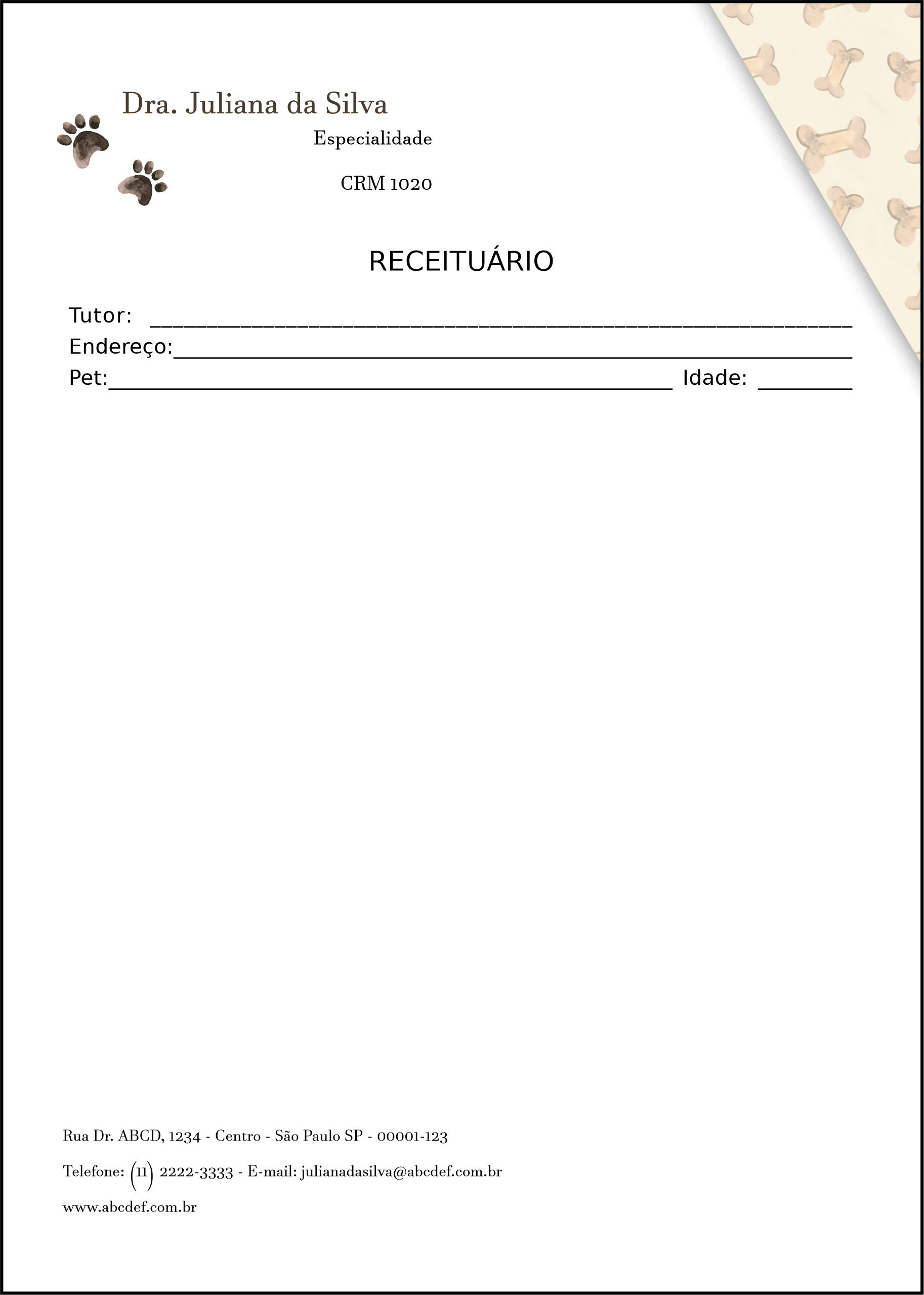 Receituário Veterinário Baden