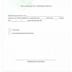 Declaração de Comparecimento Bubble Green - Imagem 1