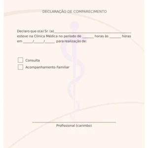 Declaração de Comparecimento Clean Purple - Imagem 1