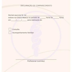 Declaração de Comparecimento Clean Purple - Imagem 1