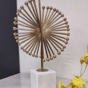 Escultura Essência da Vida em Mármore e Metal – Harmonia e Sofisticação para Seu Espaço - Imagem 4