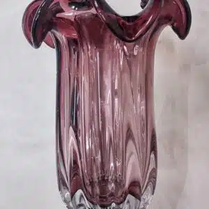 Vaso de Vidro Púrpura e Rosé – Sofisticação e Charme em Vidro Artístico - Imagem 3