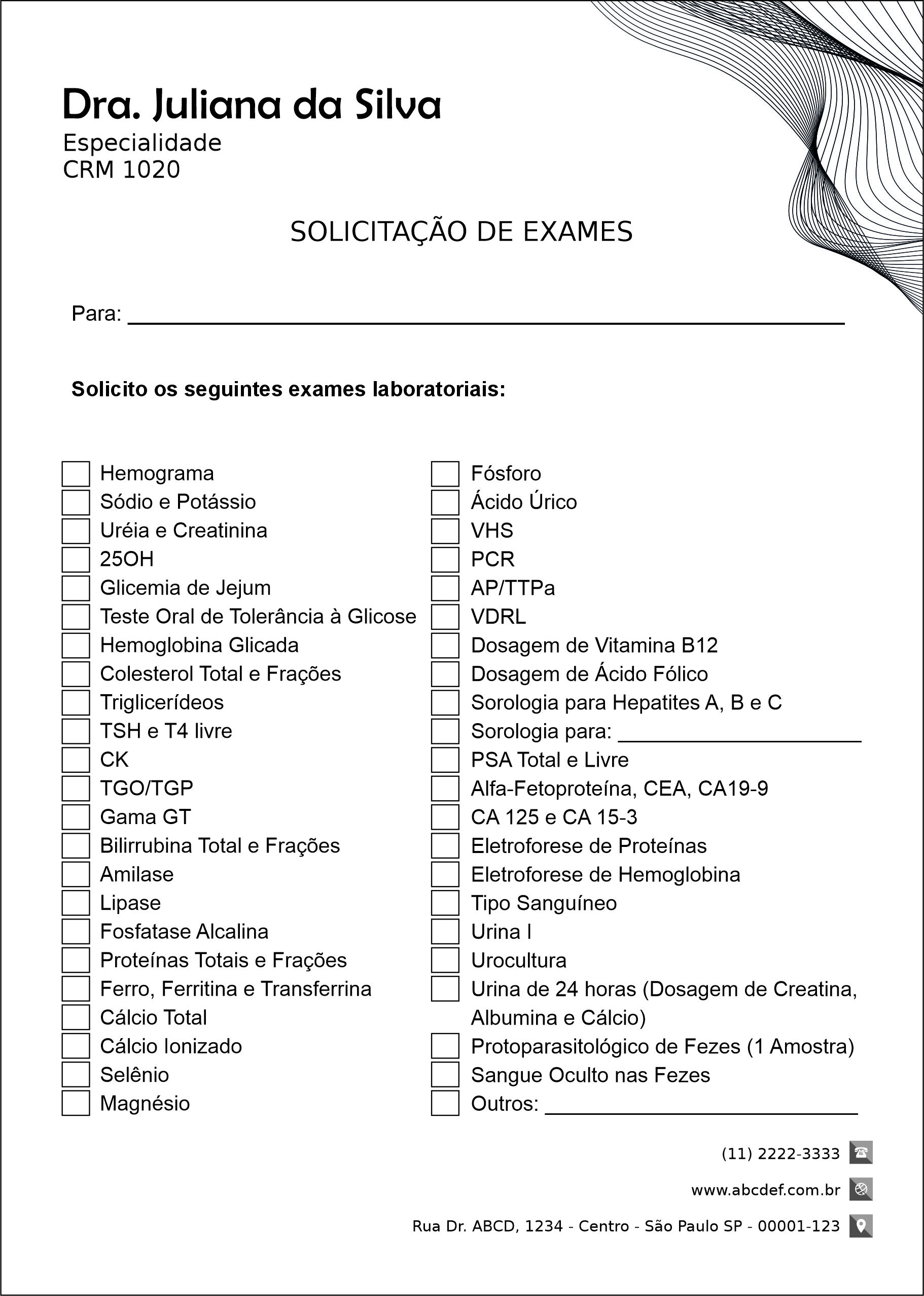 Solicitação de Exames Otorrinolaringologia Granada