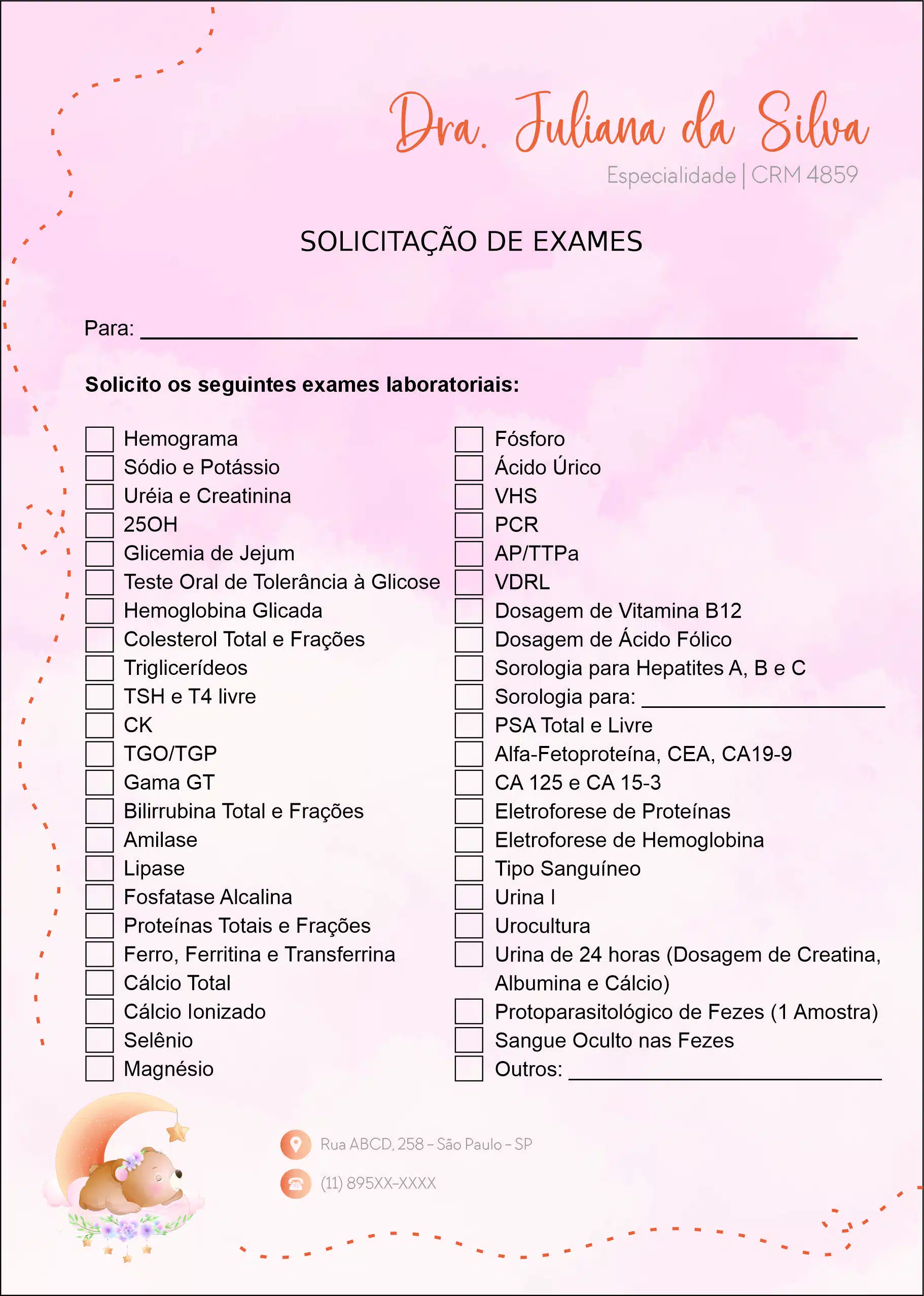 Solicitação de Exames Pediatra Poznan