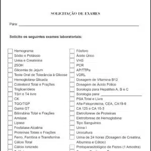 Solicitação de Exames Cardiologista Rotterdam