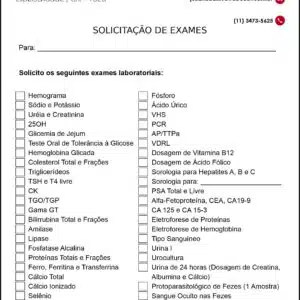 Solicitação de Exames Cardiologista Gouda
