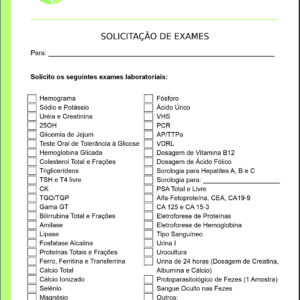 Solicitação de Exames Corinto