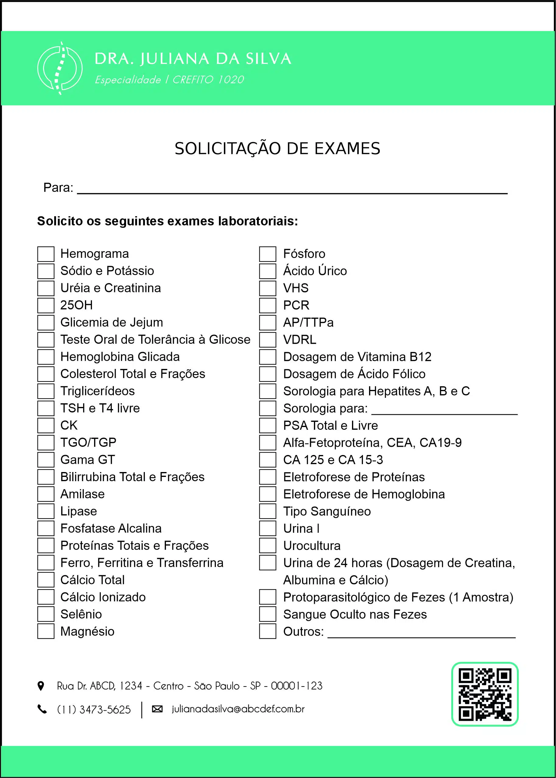 Solicitação de Exames Esparta
