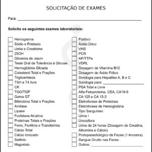 Solicitação de Exames Clínica Geral Latópolis