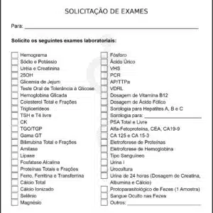 Solicitação de Exames Clínica Geral Latópolis