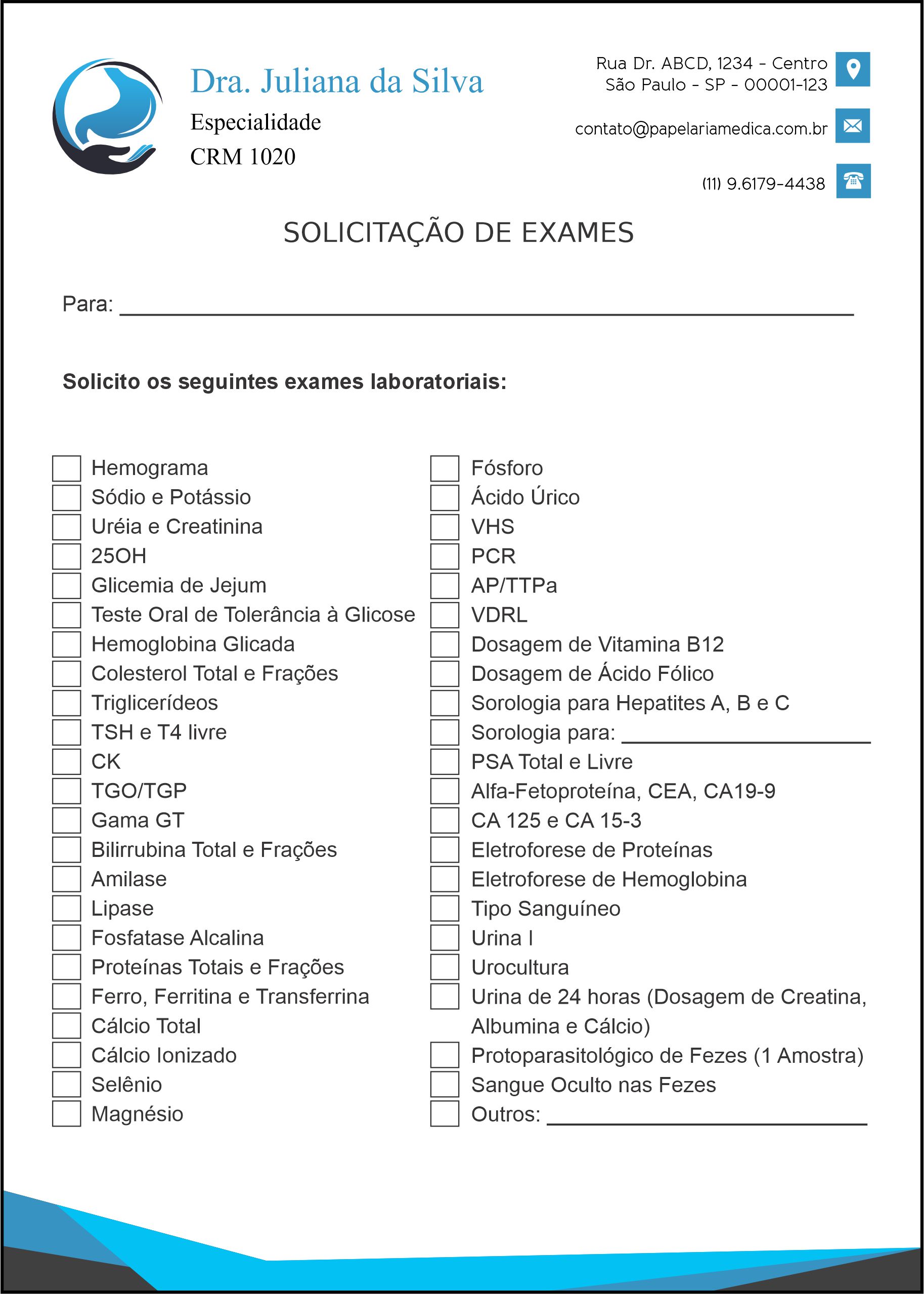Solicitação de Exames Gastroenterologia São Petersburgo