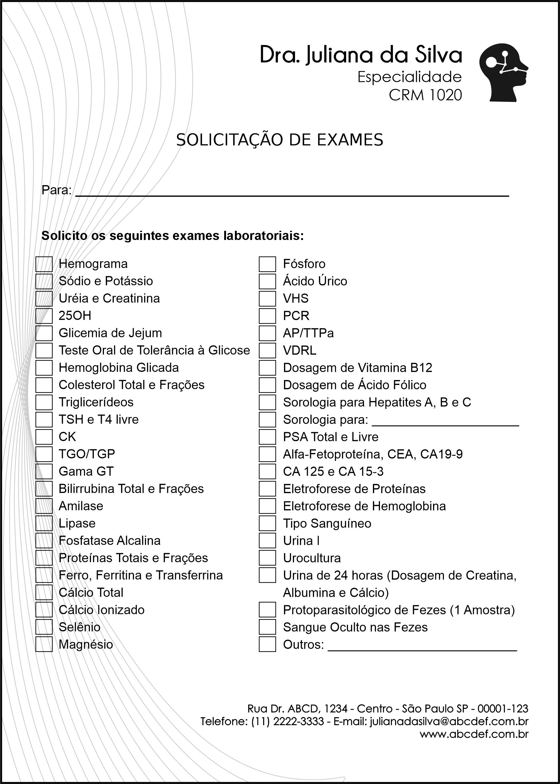 Solicitação de Exames Otorrinolaringologia Valencia