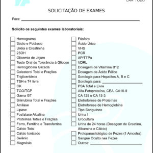 Solicitação de Exames Otorrinolaringologia Madrid