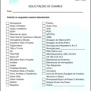 Solicitação de Exames Otorrinolaringologia Madrid
