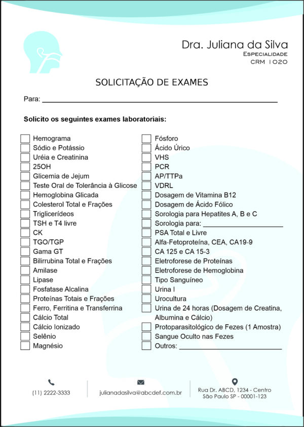 Solicitação de Exames Otorrinolaringologia Madrid Solicitação de Exames Otorrinolaringologia Madrid