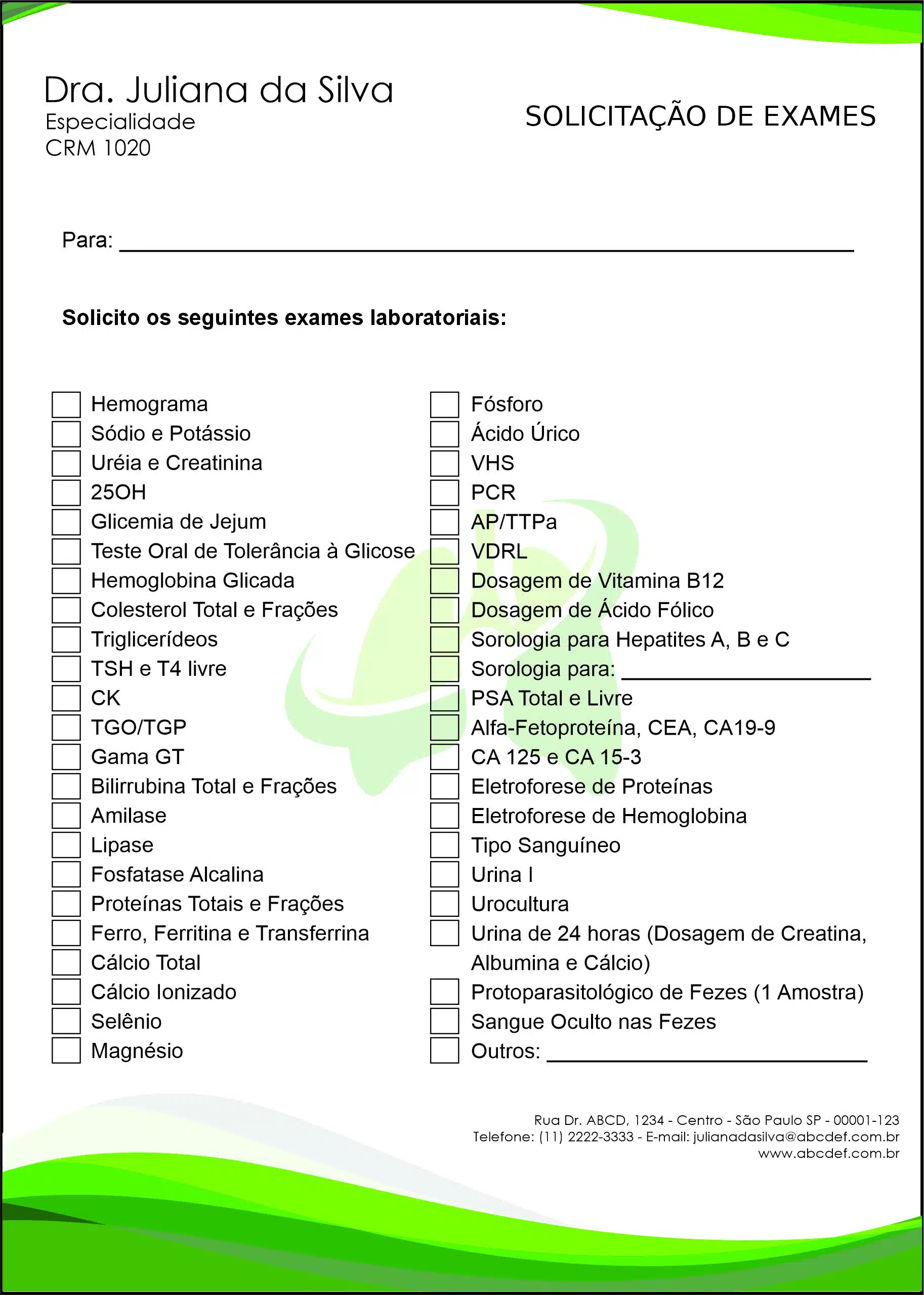 Solicitação de Exames Pneumologia Copenhague