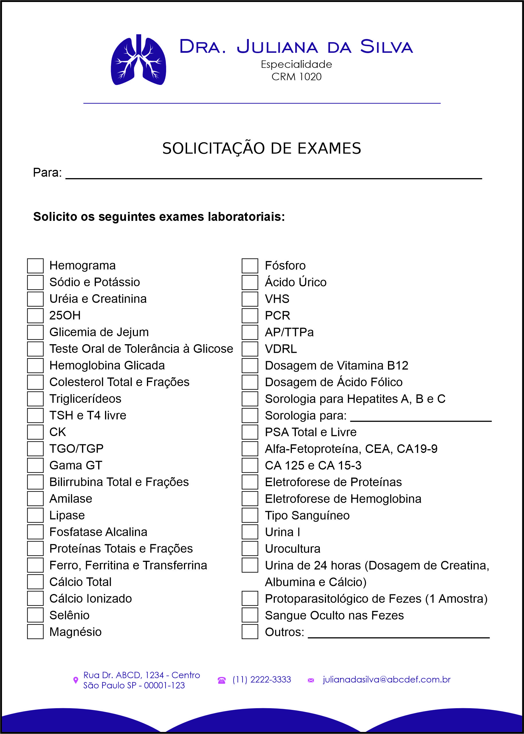 Solicitação de Exames Pneumologia Odense