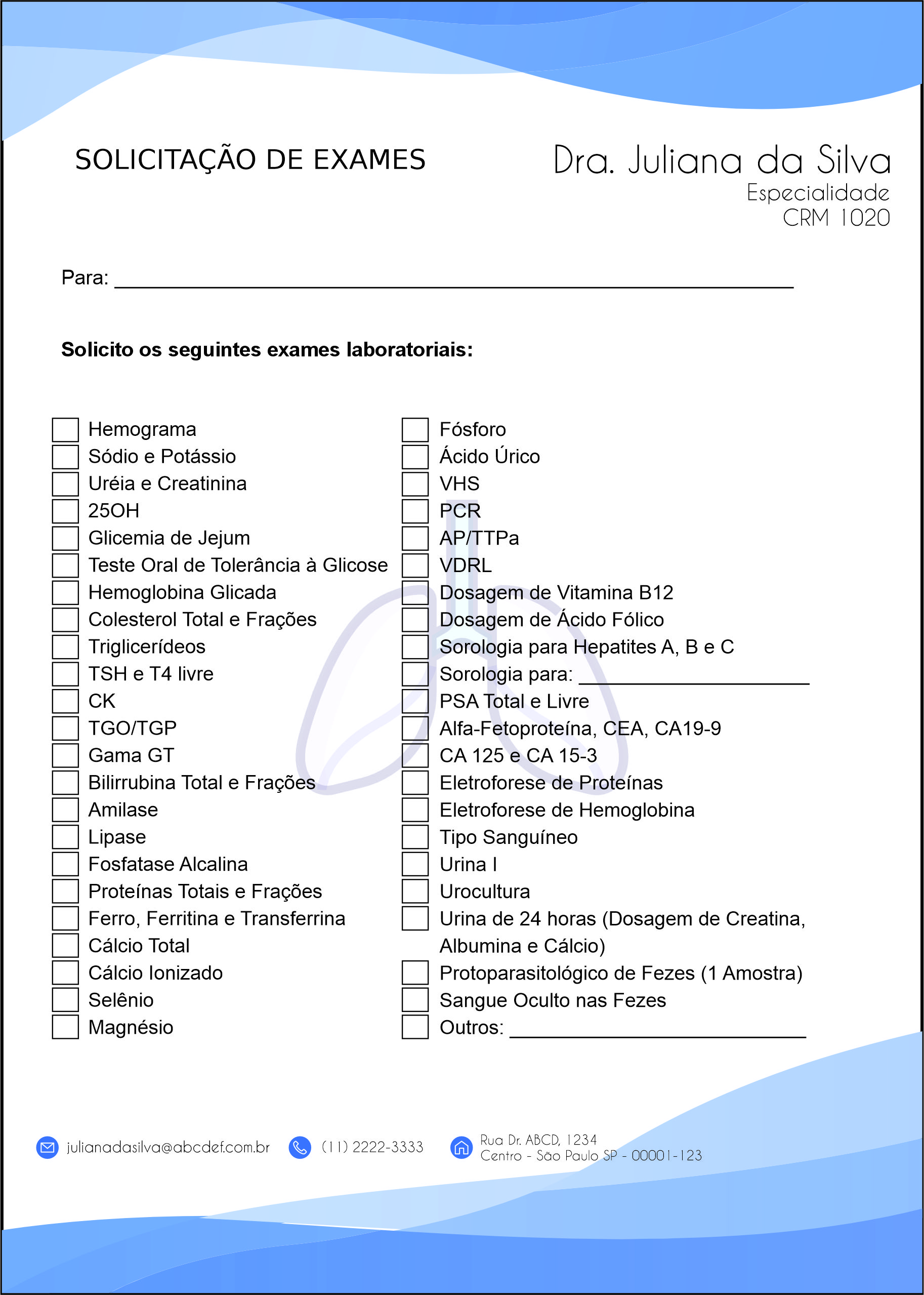 Solicitação de Exames Pneumologia Horsens