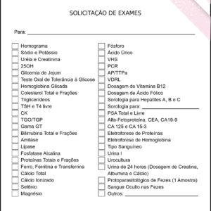 Solicitação de Exames Dermatologista Burford