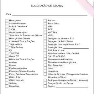 Solicitação de Exames Dermatologista Burford