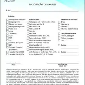 Solicitação de Exames Odontologia Versalhes