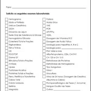Solicitação de Exames Clínica Geral Tebas
