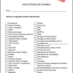 Solicitação de Exames Ginecologia Atlanta