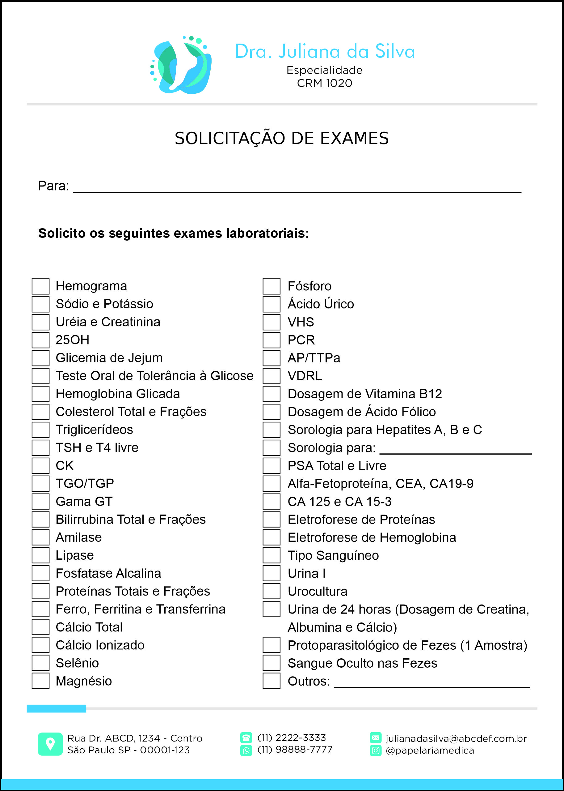 Solicitação de Exames Ortopedia Pireu