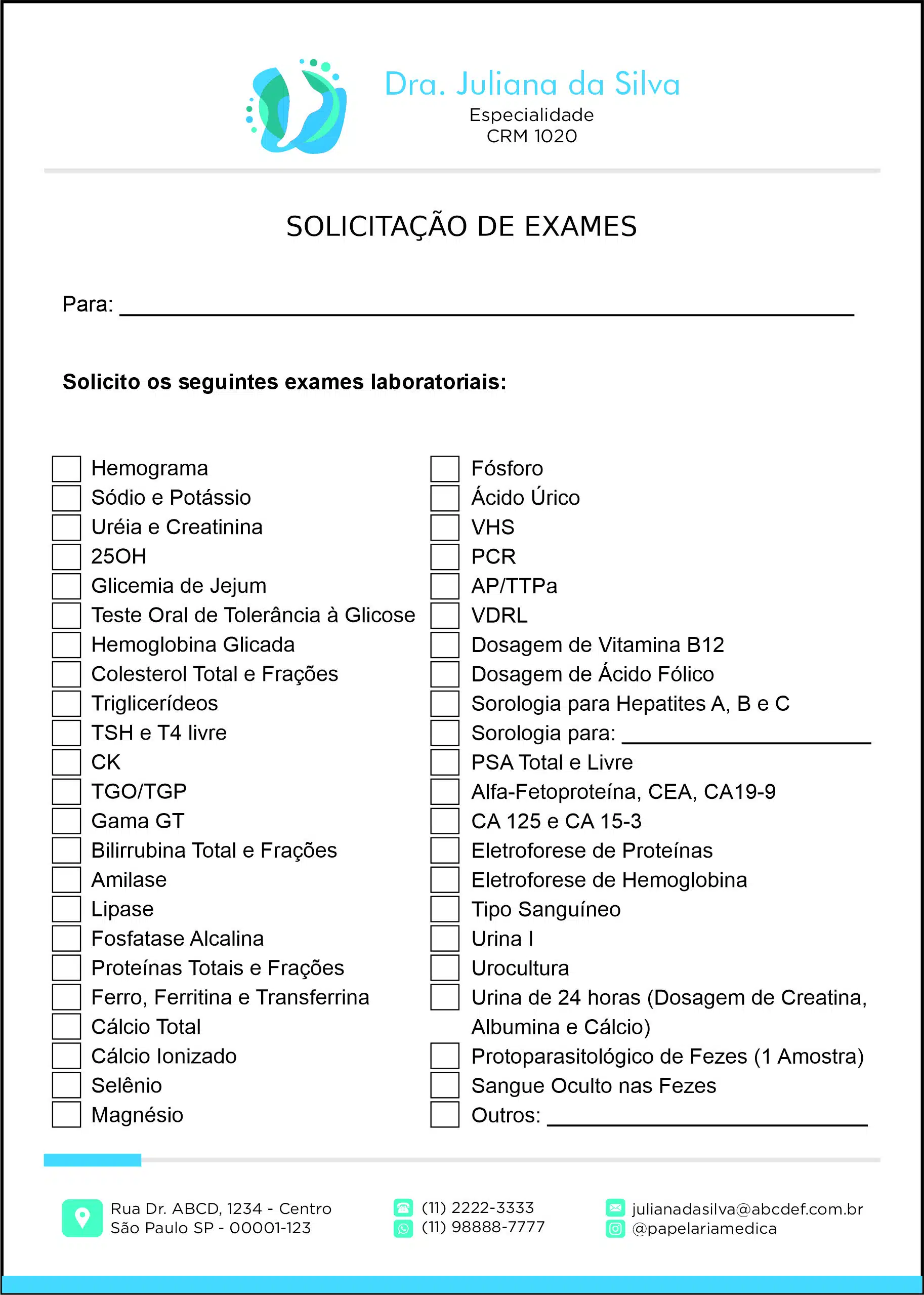 Solicitação de Exames Ortopedia Pireu