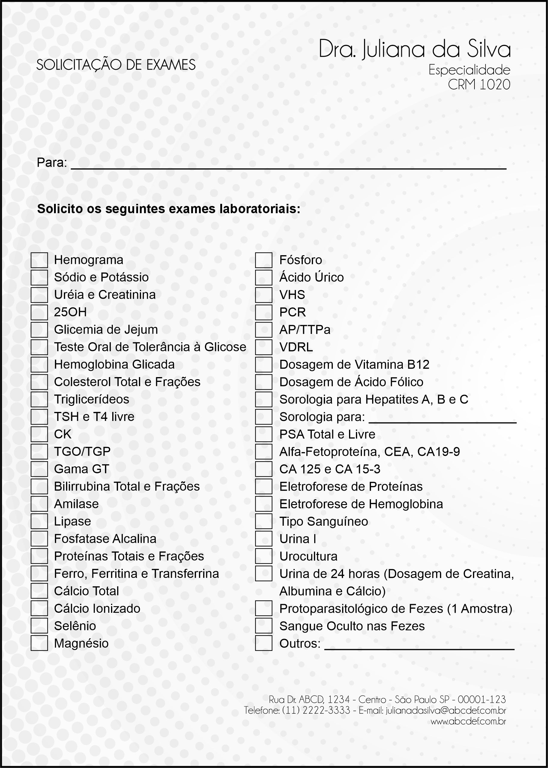 Solicitação de Exames Otorrinolaringologista Seville
