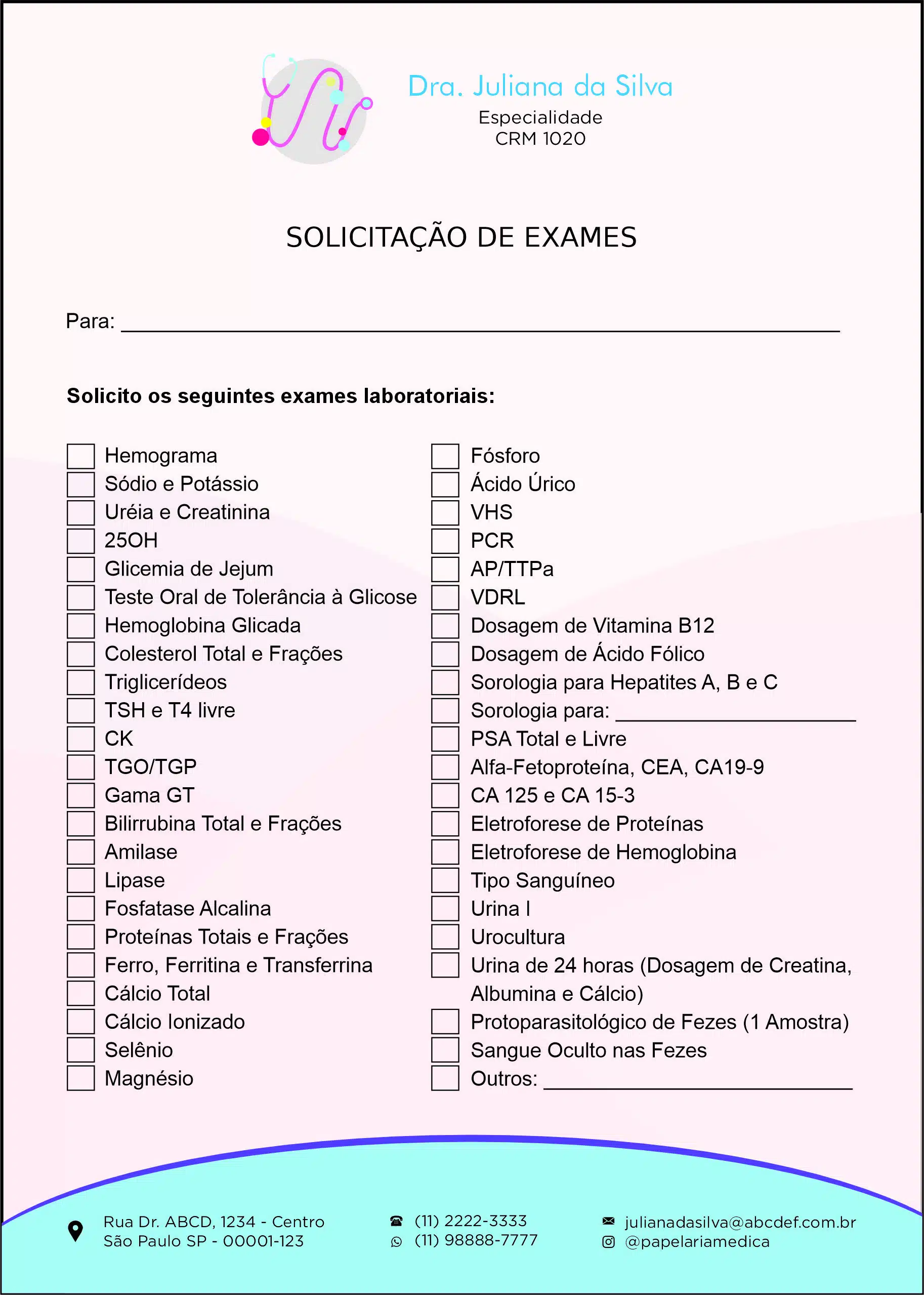Solicitação de Exames Pediatria Tricidade