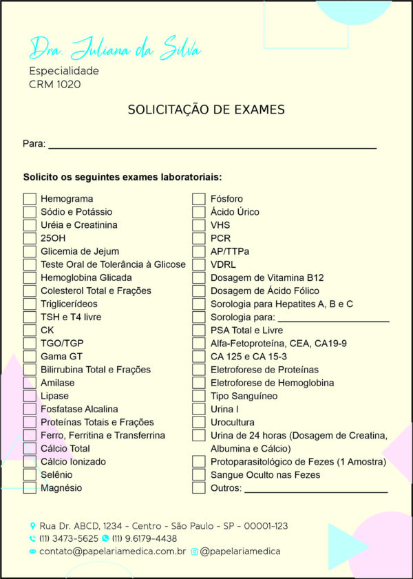 Solicitação de Exames Pediatria Cracóvia Solicitação de Exames Pediatria Cracóvia