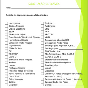 Solicitação de Exames Performance Eger