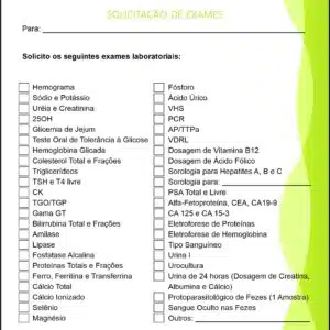 Solicitação de Exames Performance Eger
