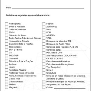 Solicitação de Exames Psiquiatra e Neurologista Florence