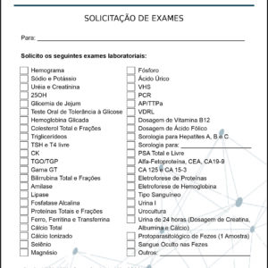 Solicitação de Exames Psiquiatra e Neurologista Palermo