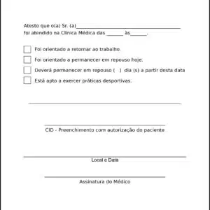 Atestado Clínica Geral Sohag