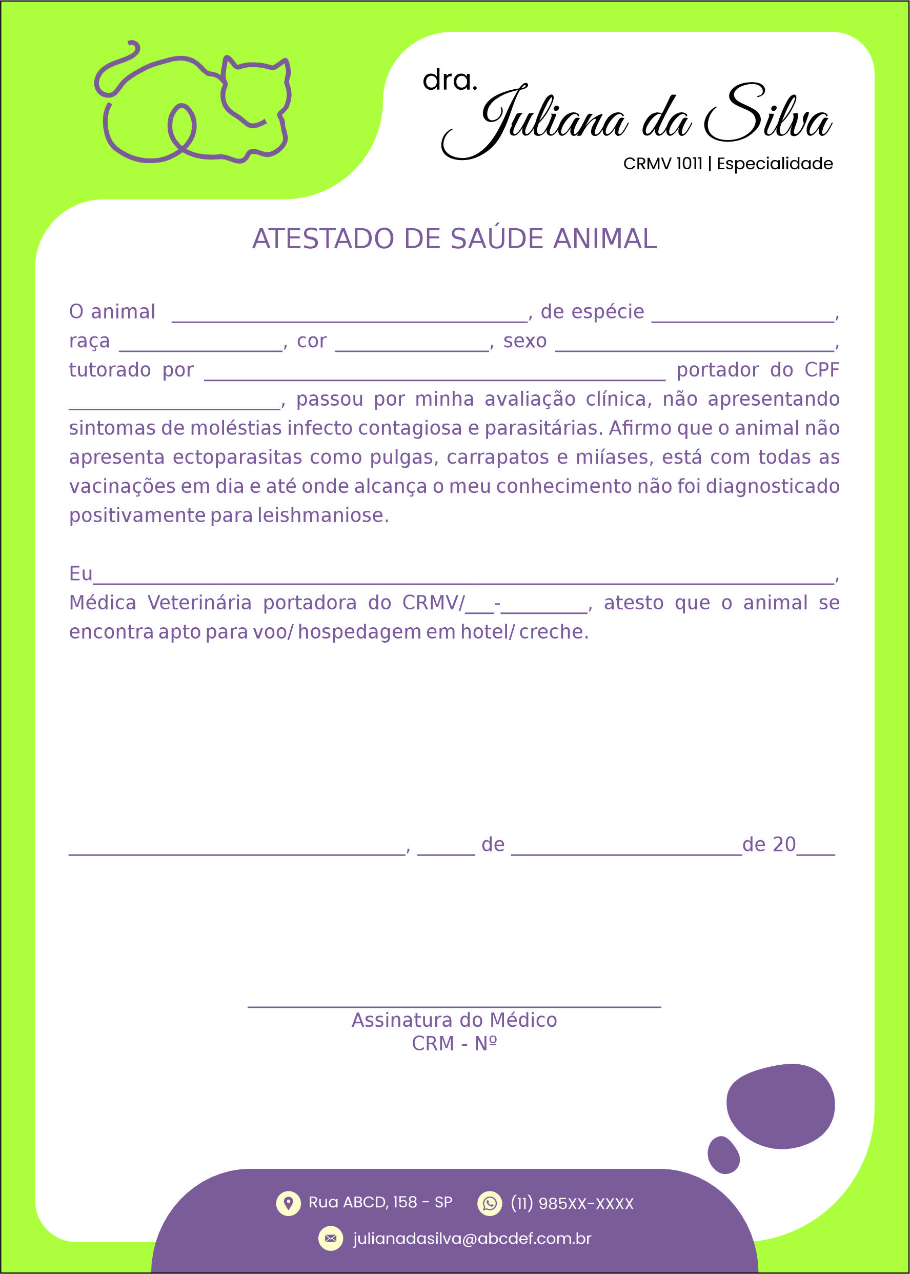 Atestado Veterinário Liezen