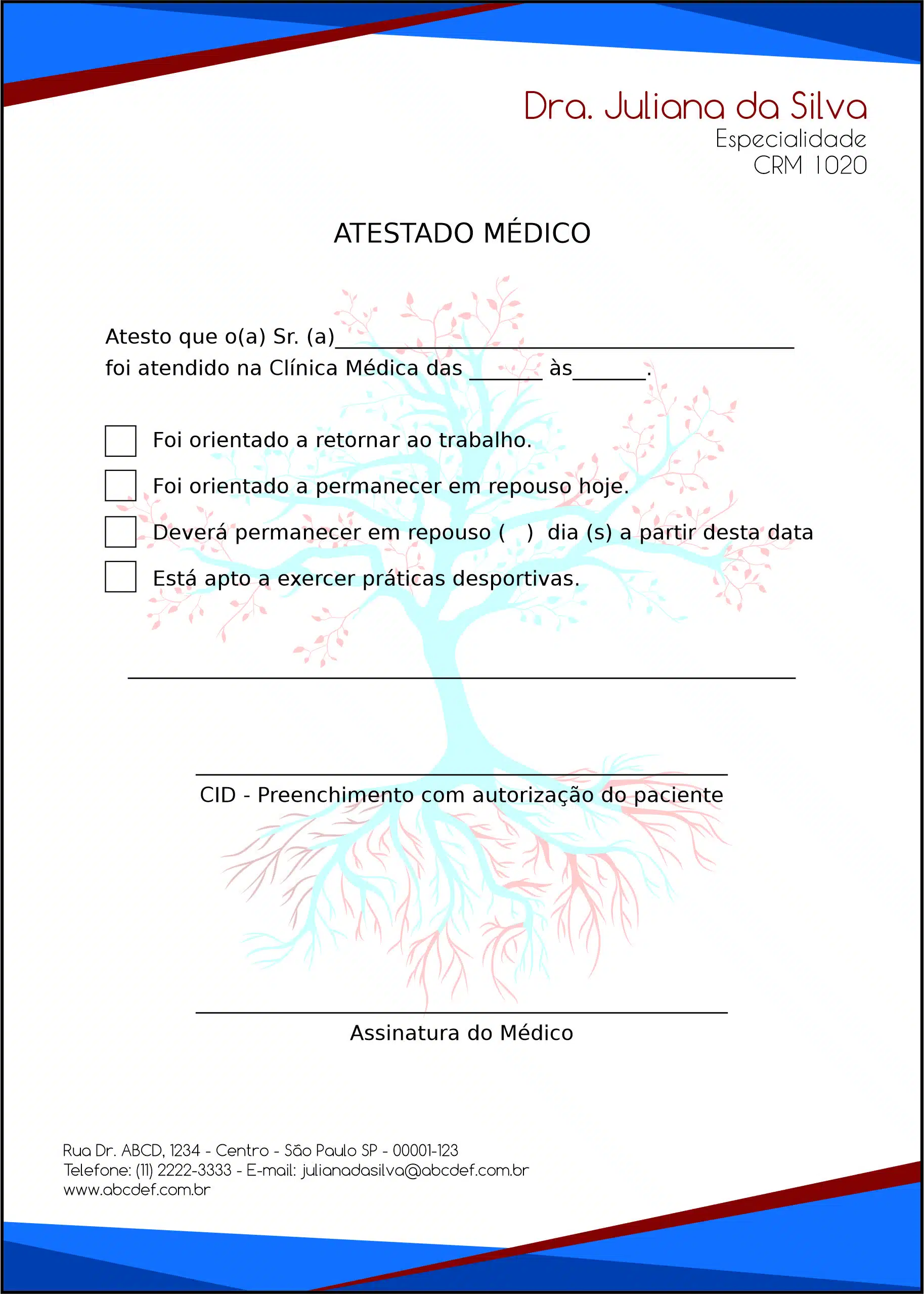 Atestado Angiologia e Vascular Gante