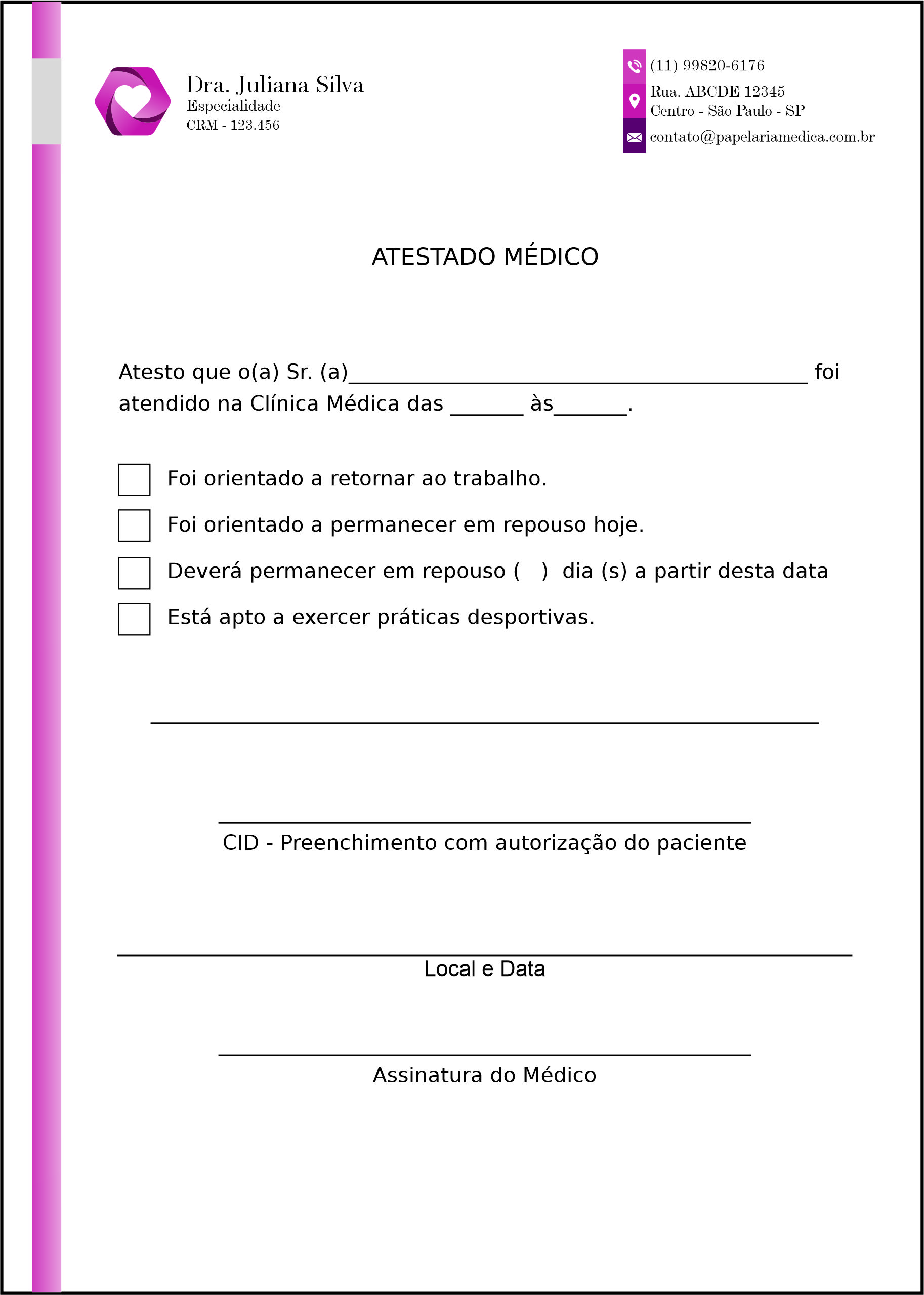 Atestado Cardiologista Breda